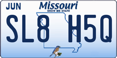 MO license plate SL8H5Q