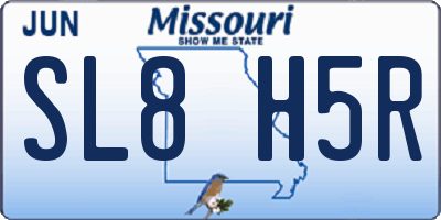 MO license plate SL8H5R