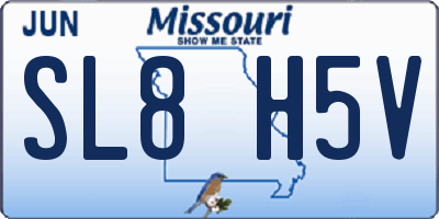 MO license plate SL8H5V
