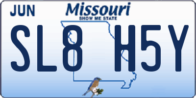 MO license plate SL8H5Y