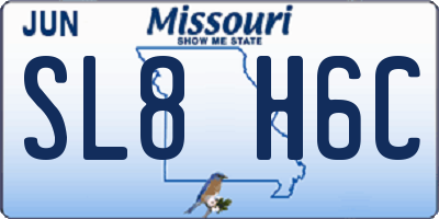 MO license plate SL8H6C