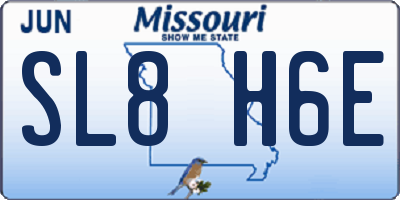 MO license plate SL8H6E
