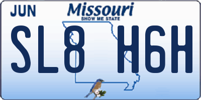 MO license plate SL8H6H