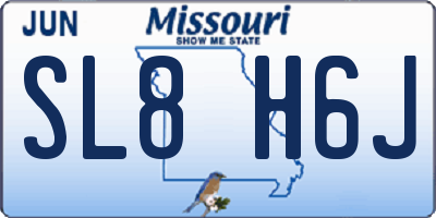 MO license plate SL8H6J