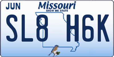 MO license plate SL8H6K