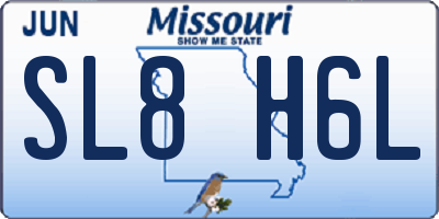 MO license plate SL8H6L