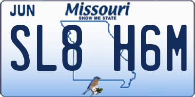 MO license plate SL8H6M