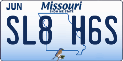 MO license plate SL8H6S