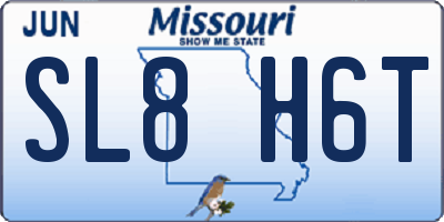 MO license plate SL8H6T