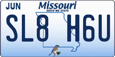 MO license plate SL8H6U