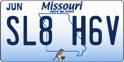 MO license plate SL8H6V