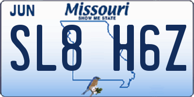 MO license plate SL8H6Z