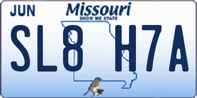 MO license plate SL8H7A