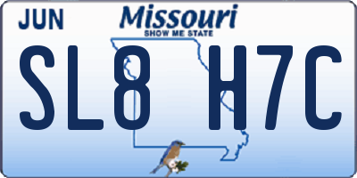 MO license plate SL8H7C