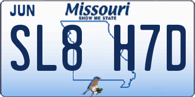 MO license plate SL8H7D
