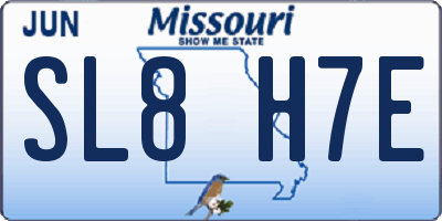 MO license plate SL8H7E