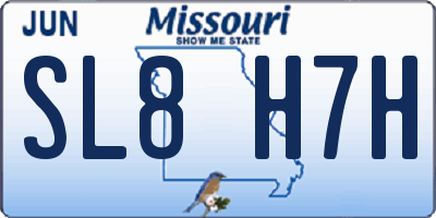 MO license plate SL8H7H