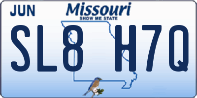MO license plate SL8H7Q