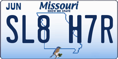 MO license plate SL8H7R