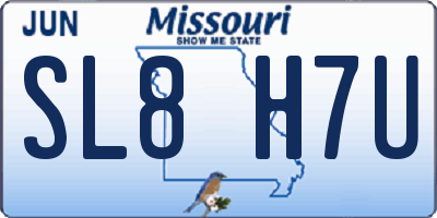 MO license plate SL8H7U