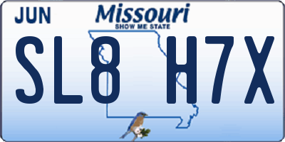 MO license plate SL8H7X