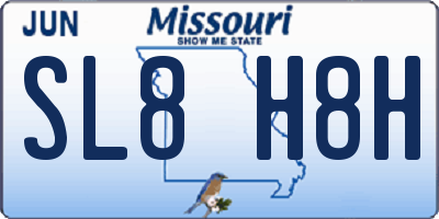 MO license plate SL8H8H