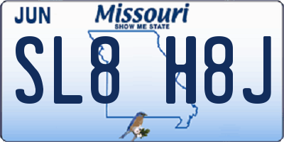 MO license plate SL8H8J