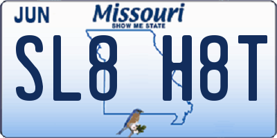 MO license plate SL8H8T