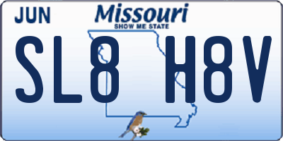 MO license plate SL8H8V