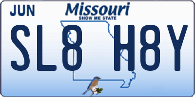 MO license plate SL8H8Y