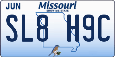 MO license plate SL8H9C