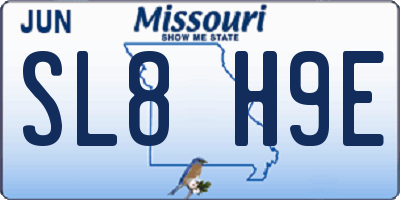 MO license plate SL8H9E