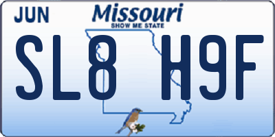 MO license plate SL8H9F