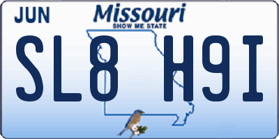 MO license plate SL8H9I