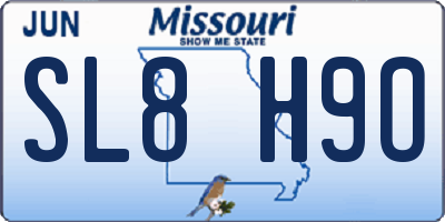 MO license plate SL8H9O