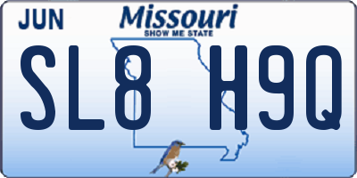 MO license plate SL8H9Q