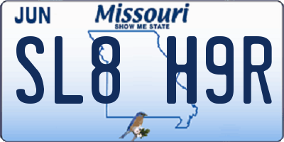 MO license plate SL8H9R