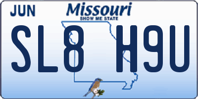 MO license plate SL8H9U