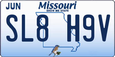 MO license plate SL8H9V