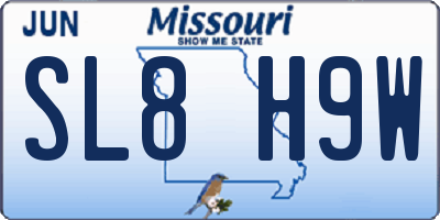 MO license plate SL8H9W