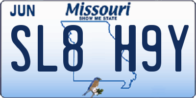 MO license plate SL8H9Y