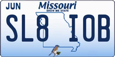 MO license plate SL8I0B