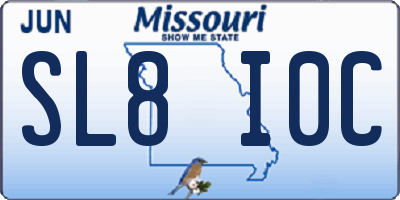 MO license plate SL8I0C