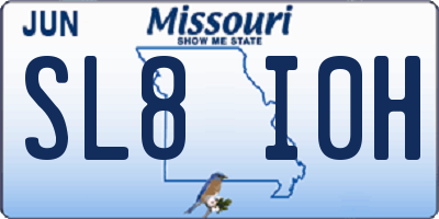 MO license plate SL8I0H