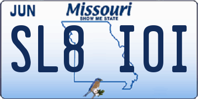 MO license plate SL8I0I