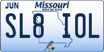 MO license plate SL8I0L