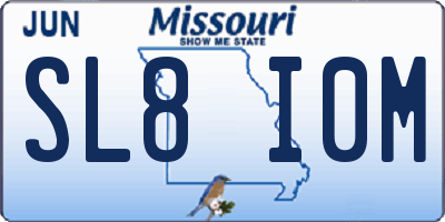 MO license plate SL8I0M