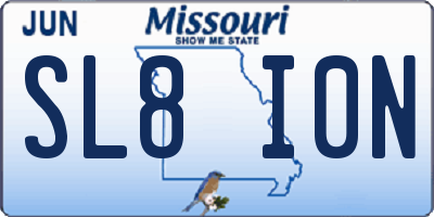 MO license plate SL8I0N