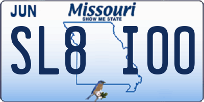 MO license plate SL8I0O