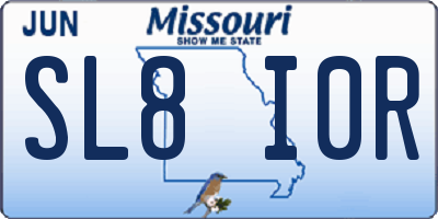 MO license plate SL8I0R